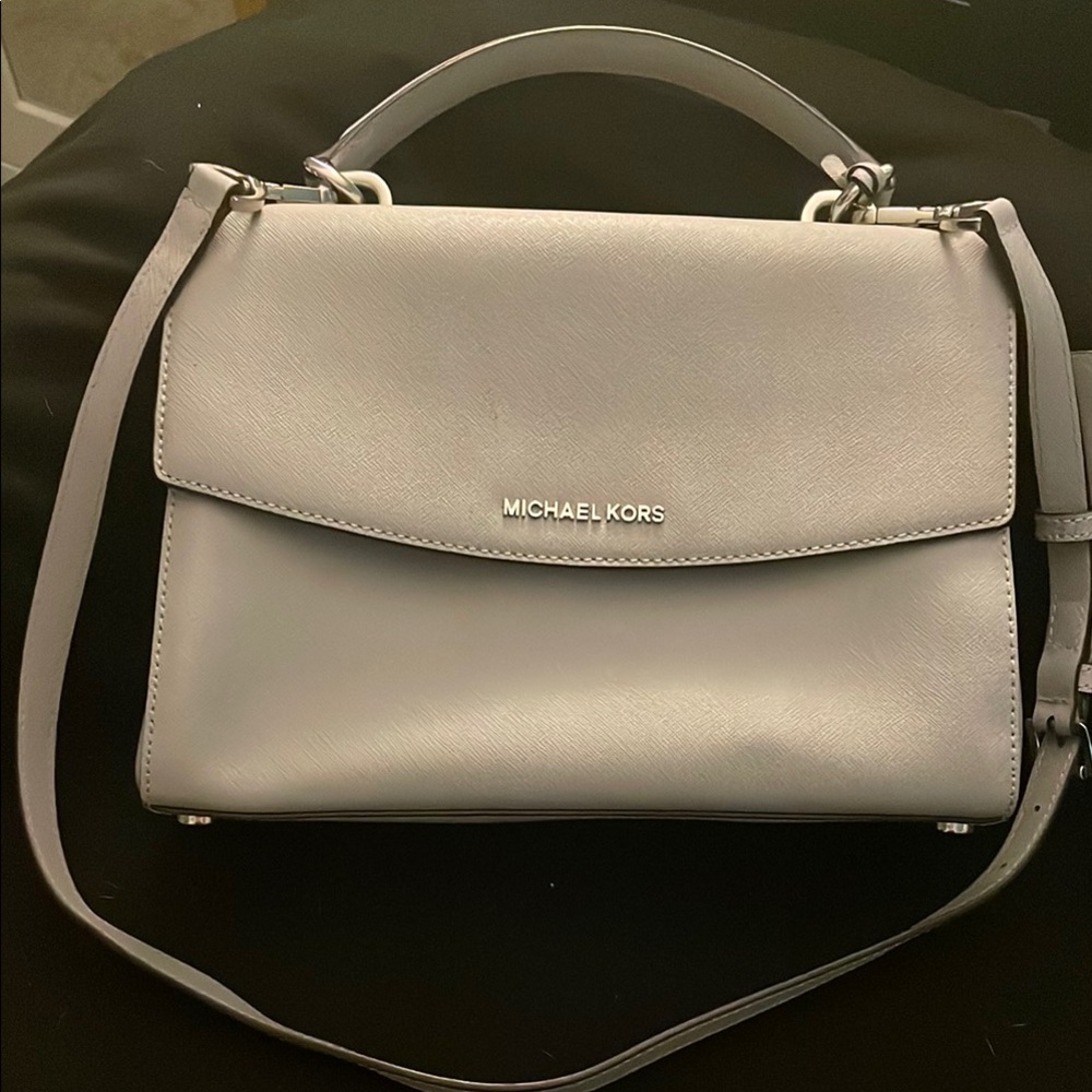 Michael Kors Gray Satchel with Silver Hardware